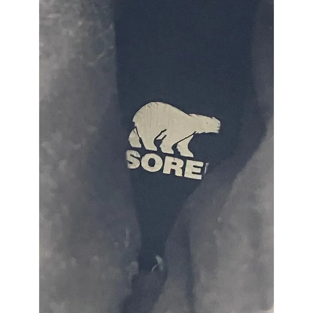 SOREL Gray Suede & Felt Waterproof Winter Boots Faux Fur Lined Size 6